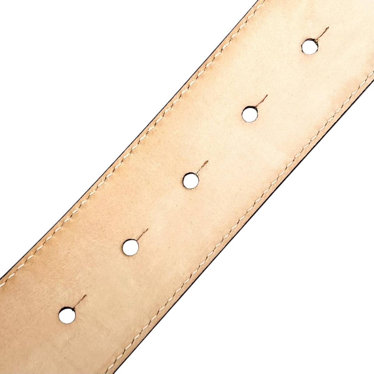 Versace Medusa Buckle Leather Belt Ivory Gold — view 8