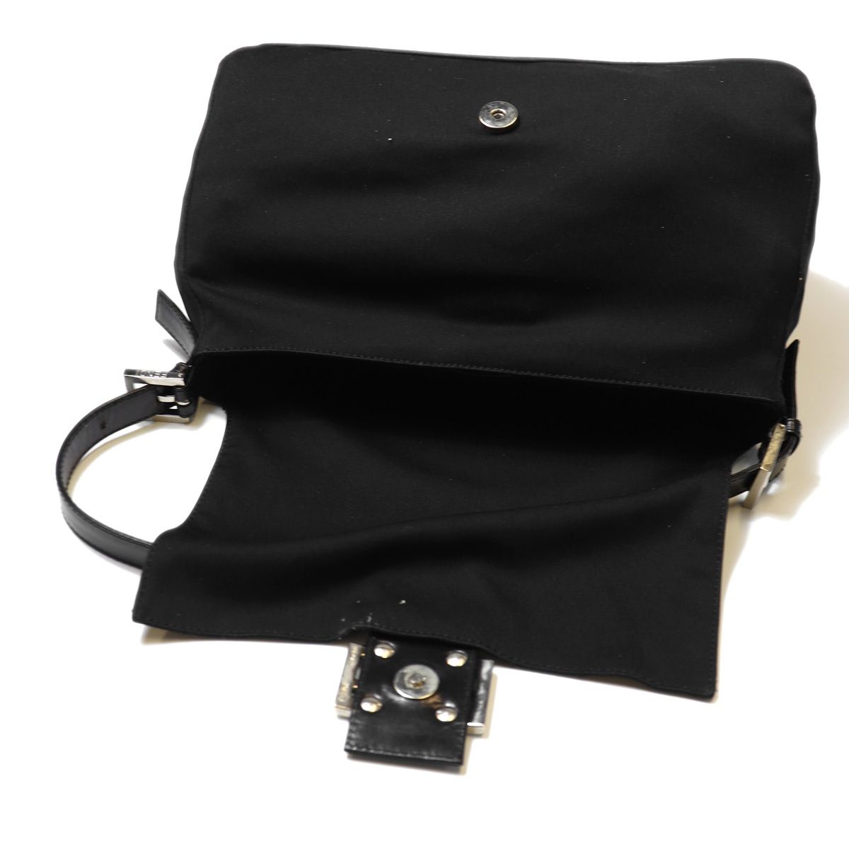 Fendi Mamma Bucket 093 Shoulder Bag Cotton Jersey Black — view 8