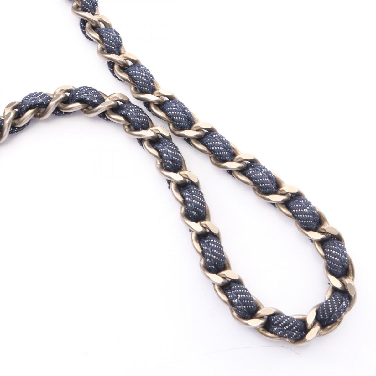 Chanel Handbag Choco Bar Indigo Blue Denim Bar Chain — view 8