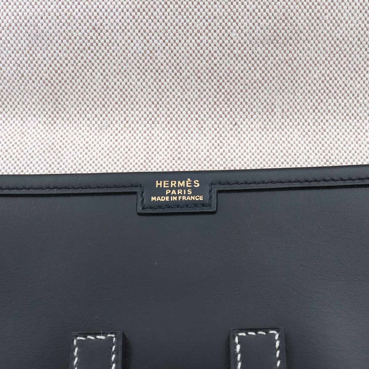 Hermes Jige PM Clutch Box Calf Black — view 8