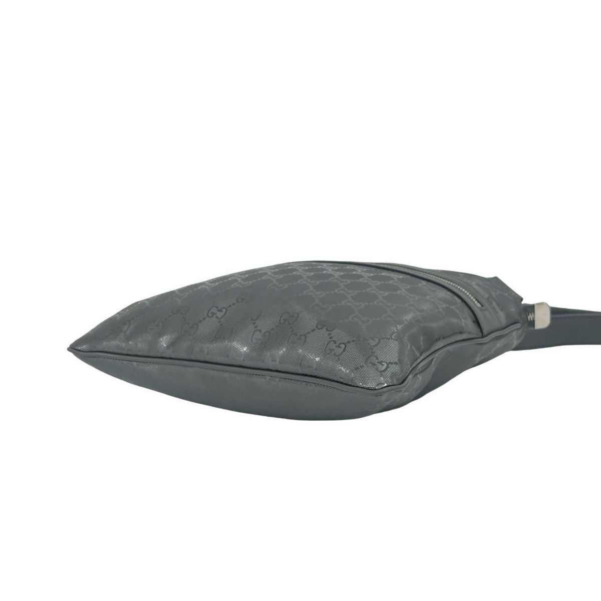 Gucci Imprime GG Pattern Leather Shoulder Bag Crossbody Pochette Cross Gray — view 8