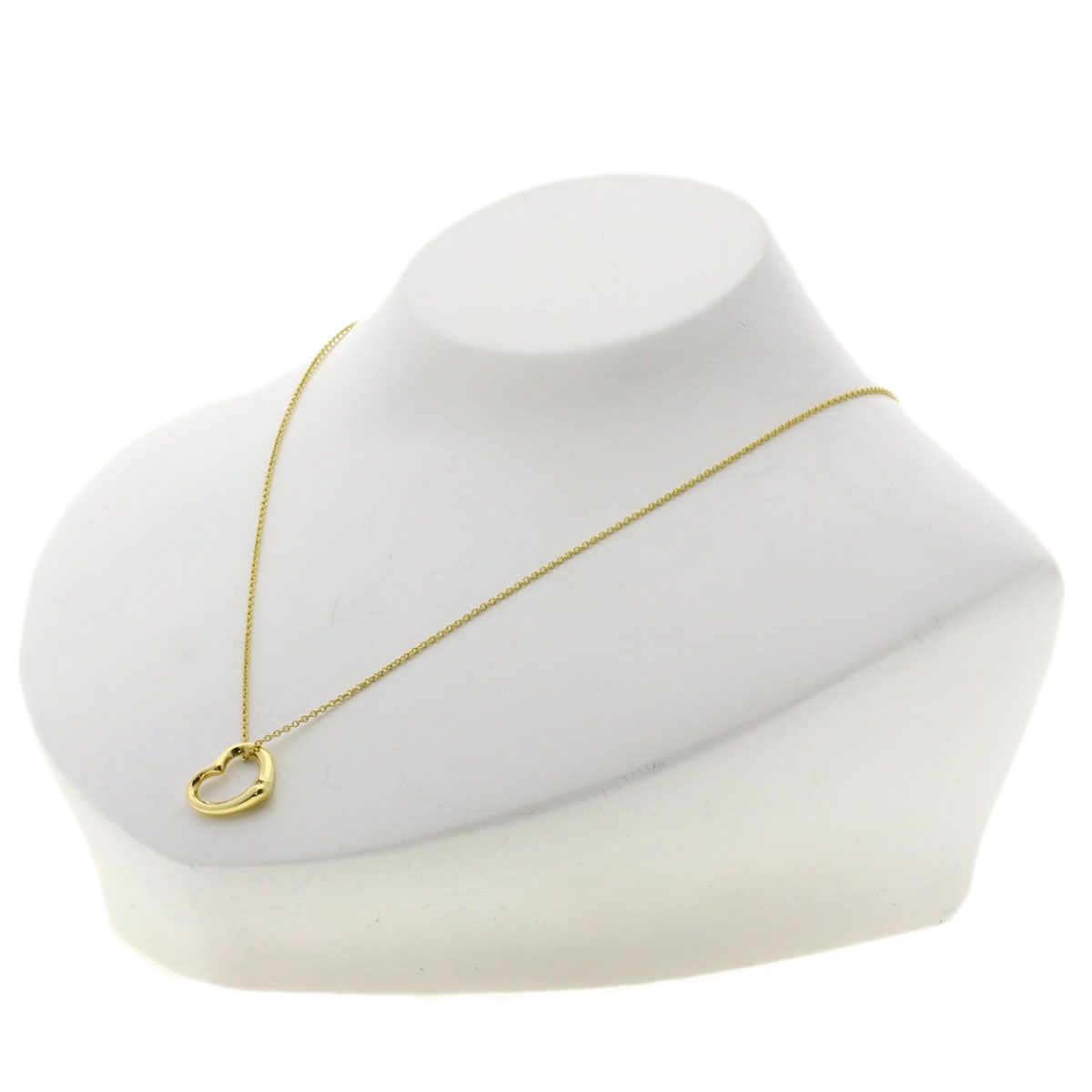Tiffany & Co Open Heart Diamond Necklace 18K Yellow Gold — view 4