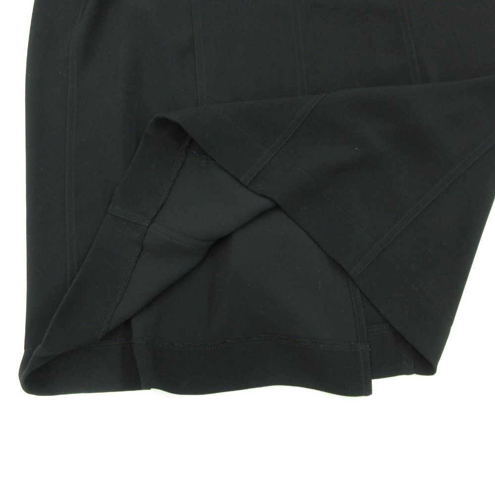 Chanel Long Skirt CC Logo Button Wrap Style Tight Maxi Length Black — view 7