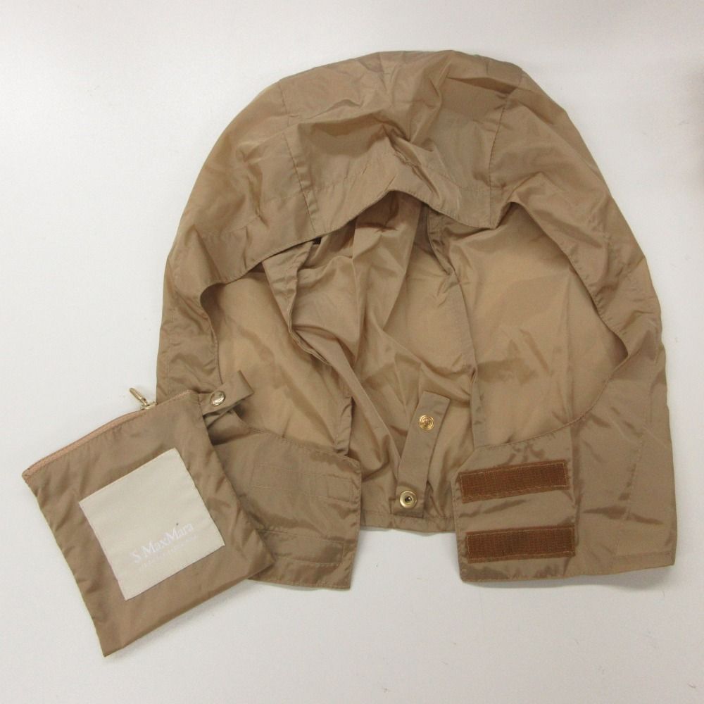 Max Mara S Coat with Alpaca Down Soutien Collar Beige — view 8