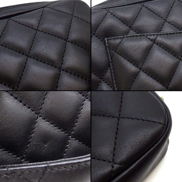 Chanel Shoulder Bag Cambo Line Pouch Black Pink Soft Calfskin — view 8