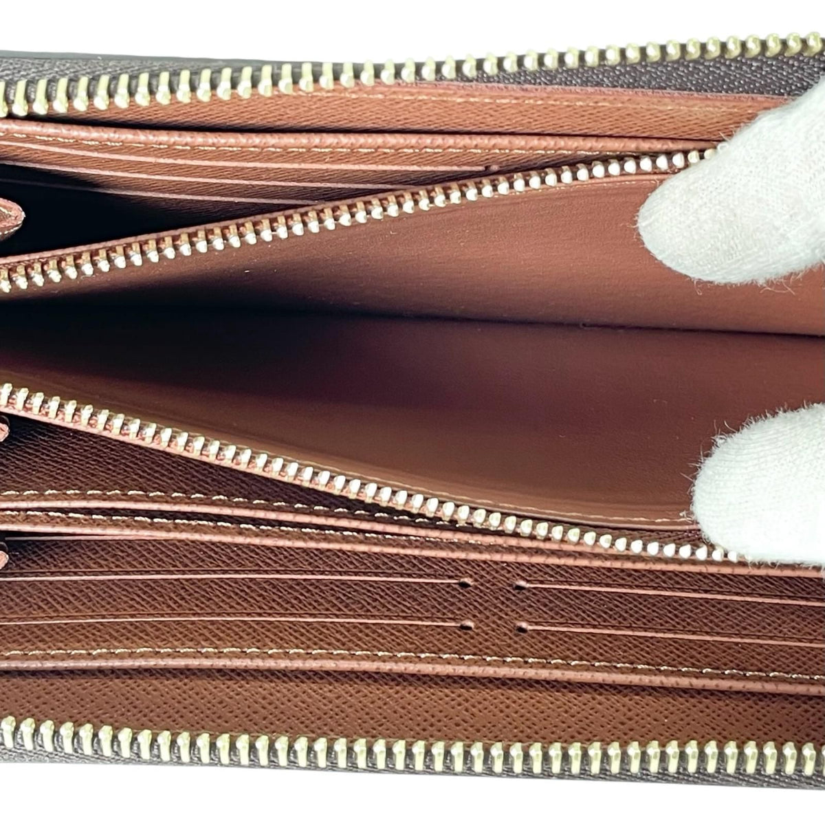Louis Vuitton Zippy Wallet Monogram Canvas Brown French — view 8