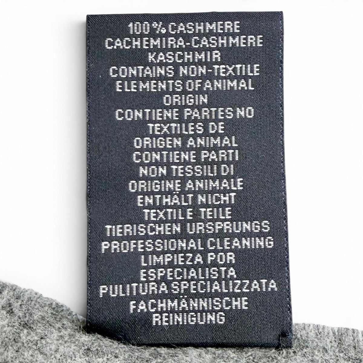 Hermes Velki Love Cashmere Logo Leather Patch Large Shawl Scarf Gray — view 8