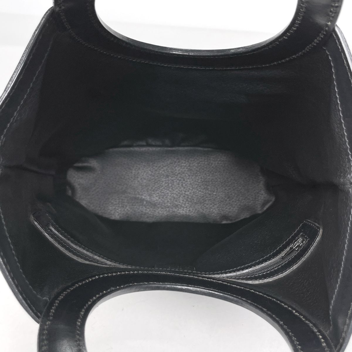 Celine Macadam Handbag Circle Handle Brown Black — view 7