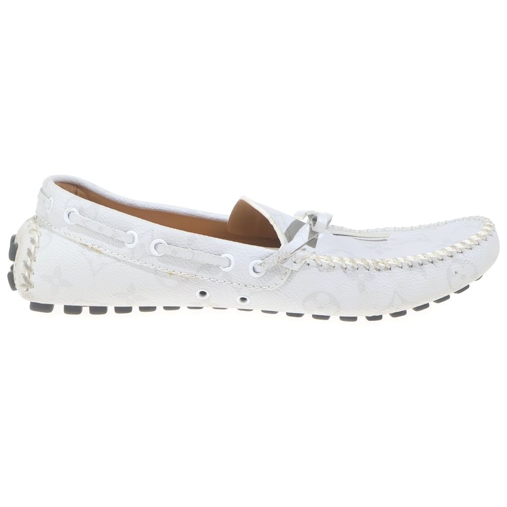 Louis Vuitton Arizona Moccasins Monogram Leather Loafers White — view 6