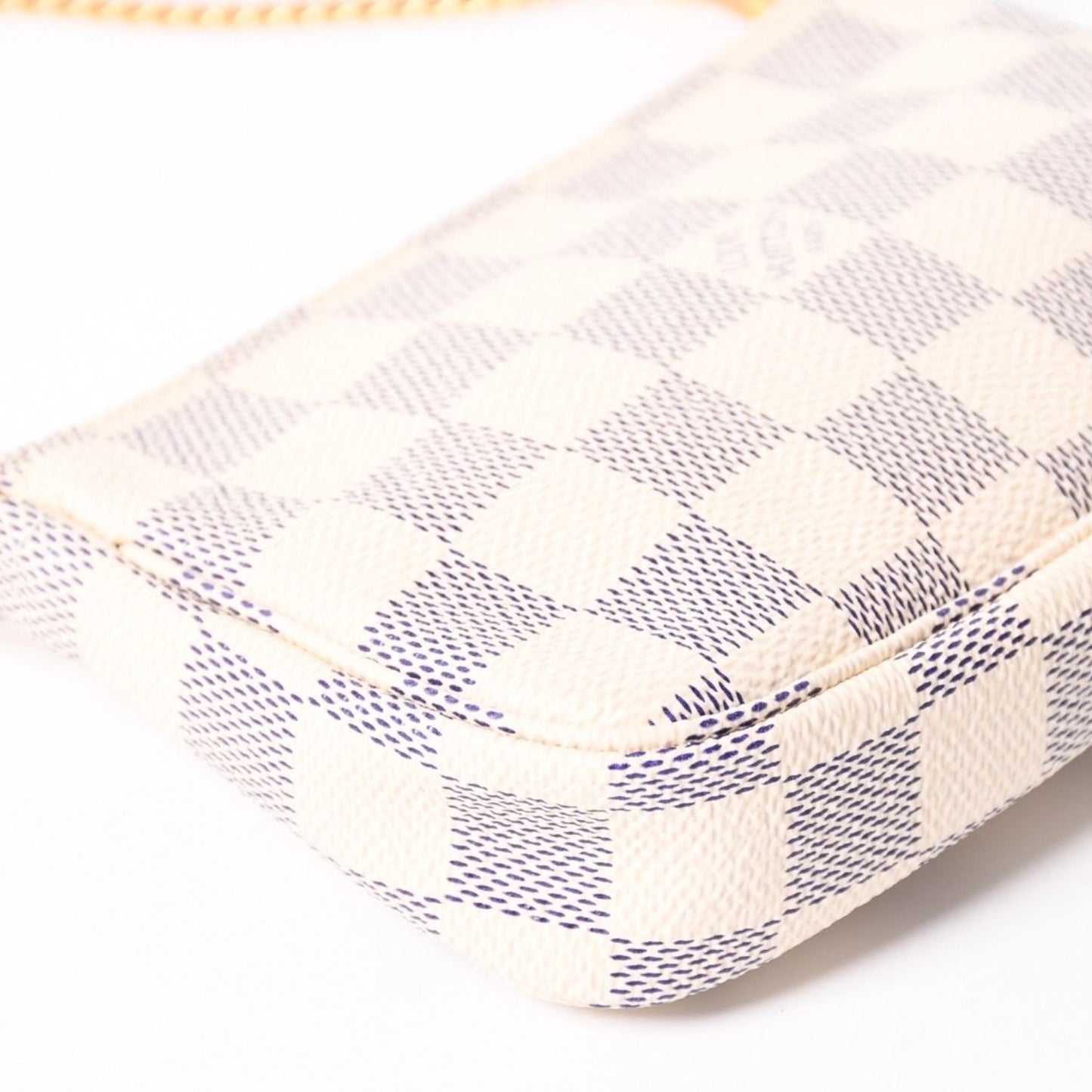 Louis Vuitton Mini Pochette Accessoires Pouch Damier Azur White — view 8
