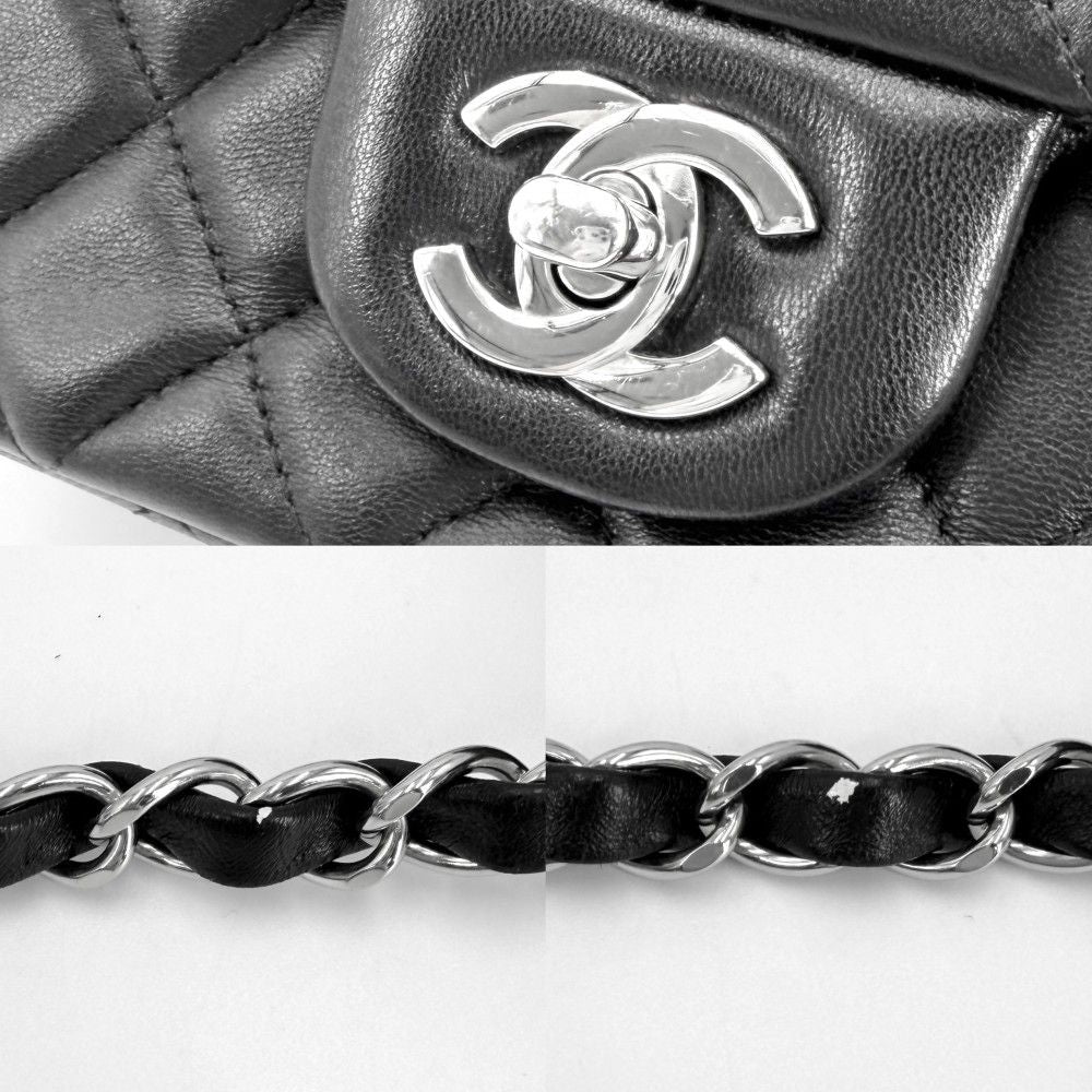 Chanel Shoulder Bag Mini Quilted Chain Turnlock Crossbody Mini CC Logo Lambskin — view 7