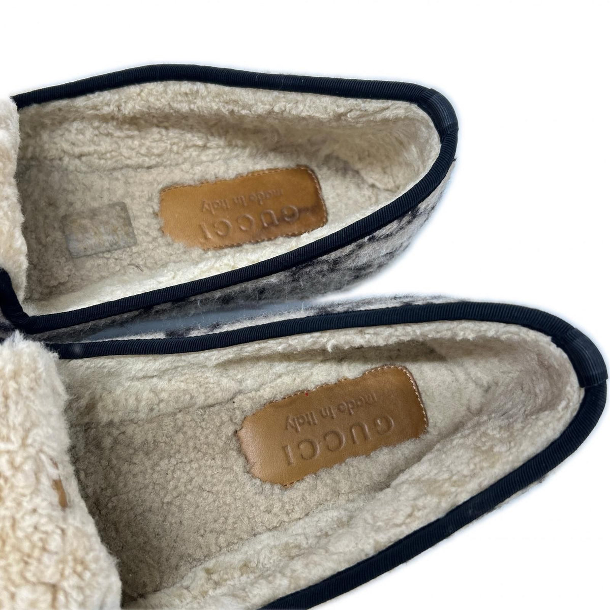 Gucci GG Wool Inner Fleece Horsebit Loafers — view 8