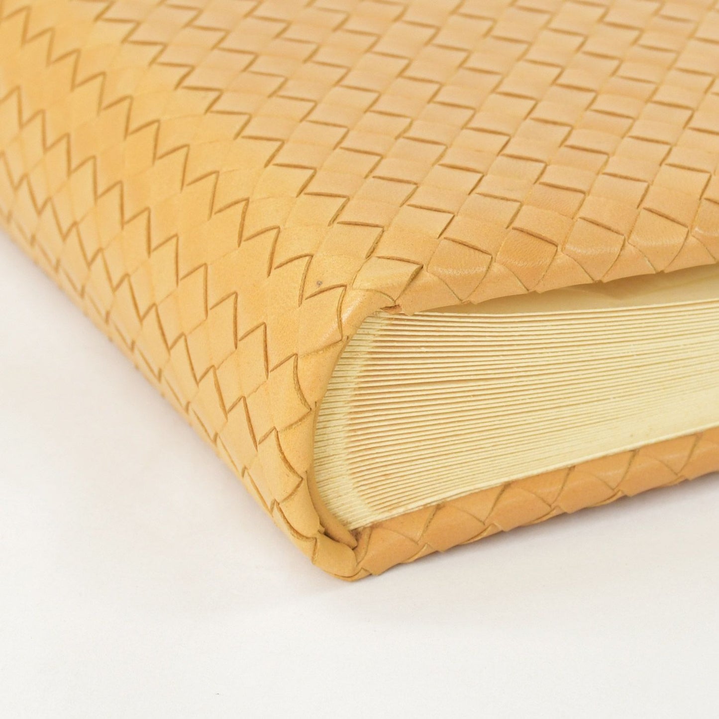 Bottega Veneta Vintage Notebook Intrecciato Leather Beige Brown Agenda — view 8