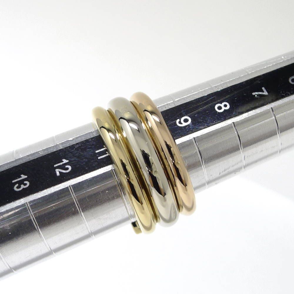 Cartier 2C Ring YG PG 18K White Gold Trinity — view 7