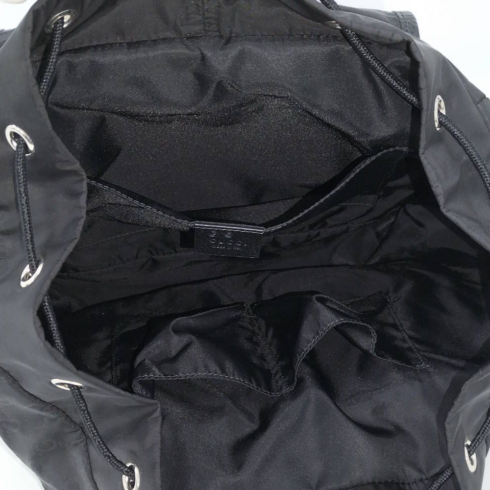 Gucci Backpack Nylon Leather Black — view 8