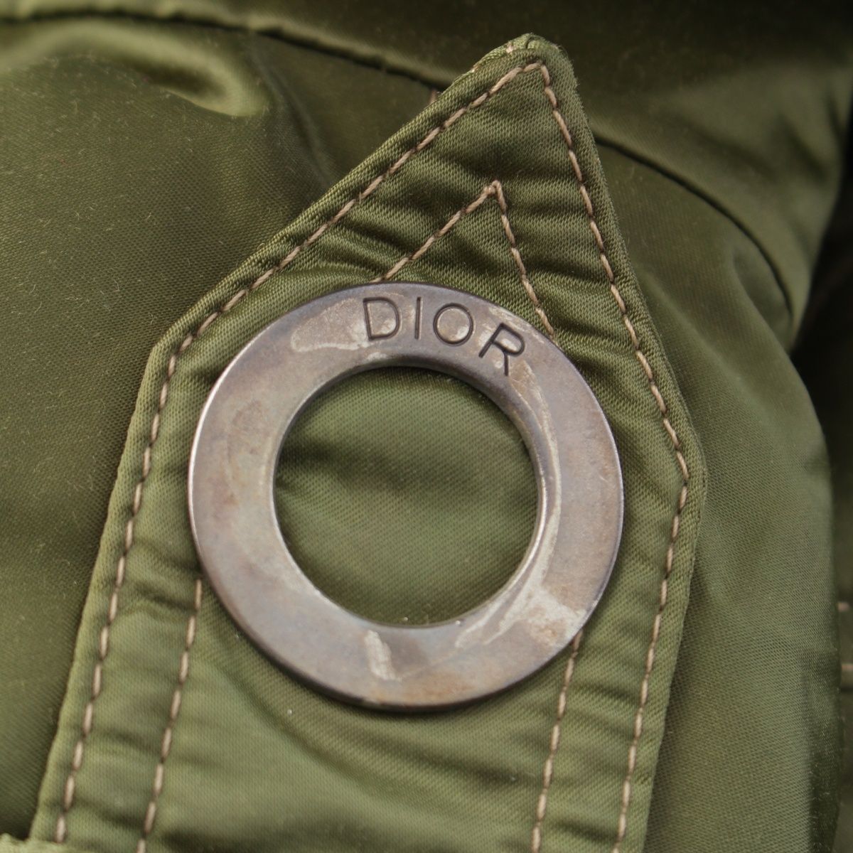 Dior Cotton Nylon Fur Bomber Jacket Green Khaki 42 — view 8