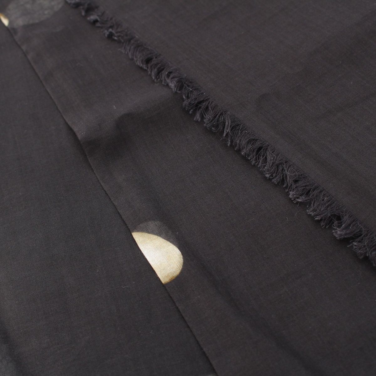 Chanel Cotton Pearl CC Logo Scarf Large Shawl Black — view 8