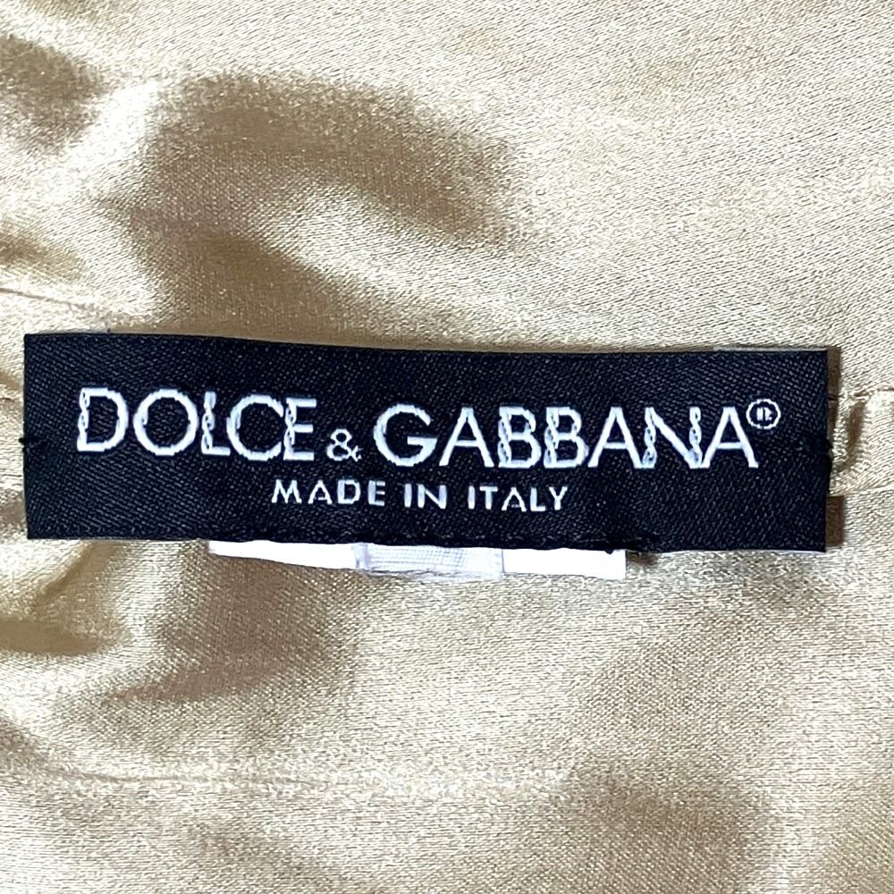 Dolce & Gabbana Flower Lace Frill Dress Khaki — view 6