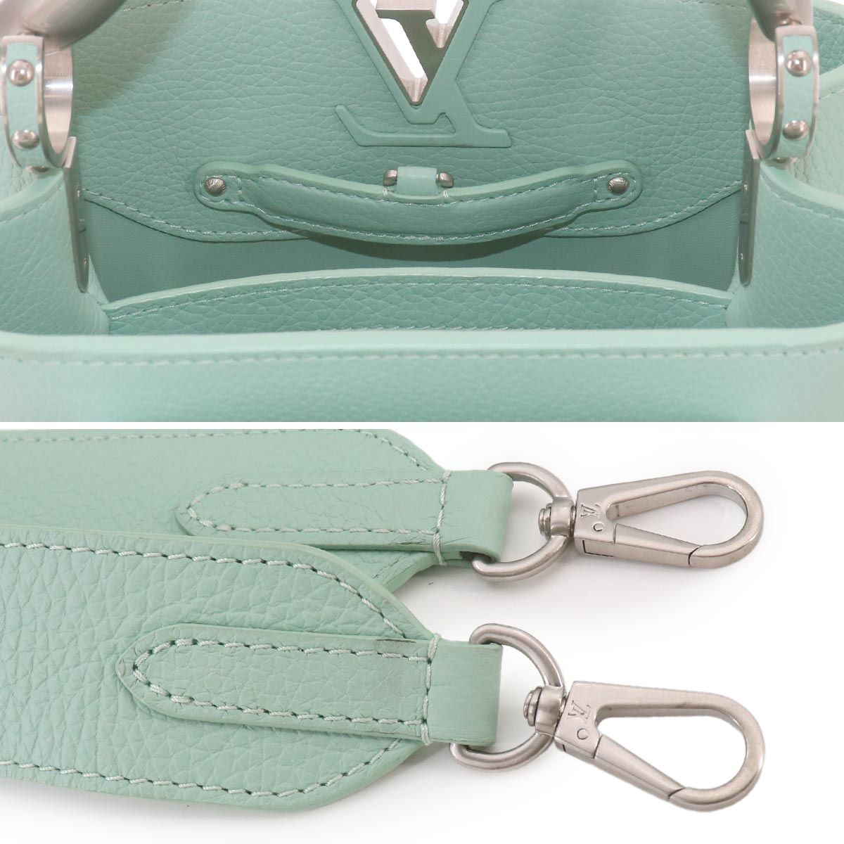 Louis Vuitton Capucines BB 2-Way Bag Taurillon Leather Light Green — view 8