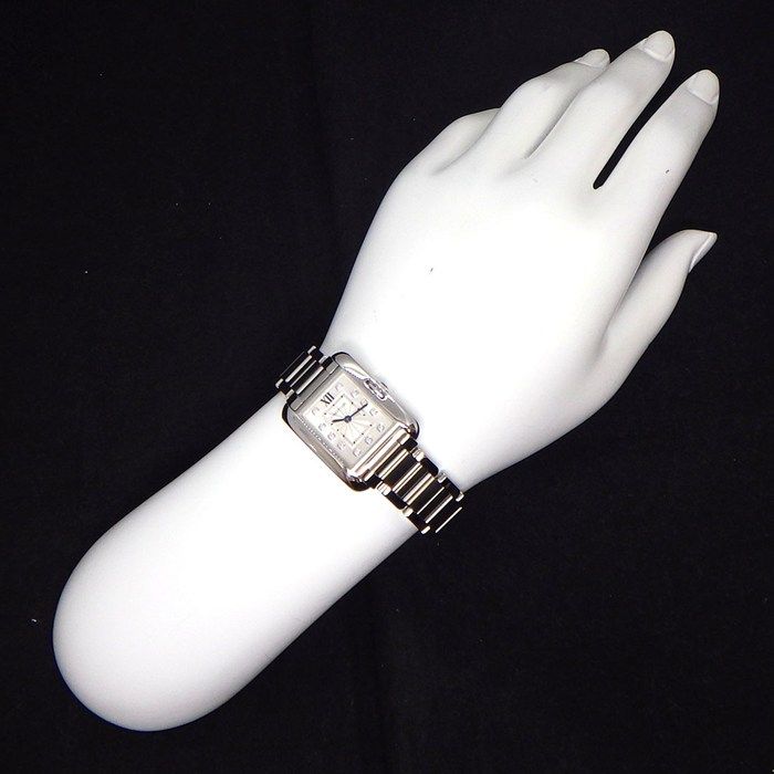 Cartier Watch Tank Anne Gray 11 Points Diamond Index Rectangular Silver — view 8