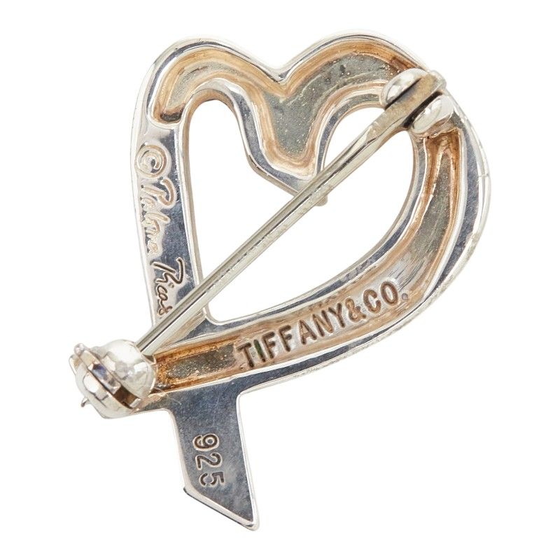Tiffany & Co Loving Heart Paloma Picasso Brooch Silver — view 2