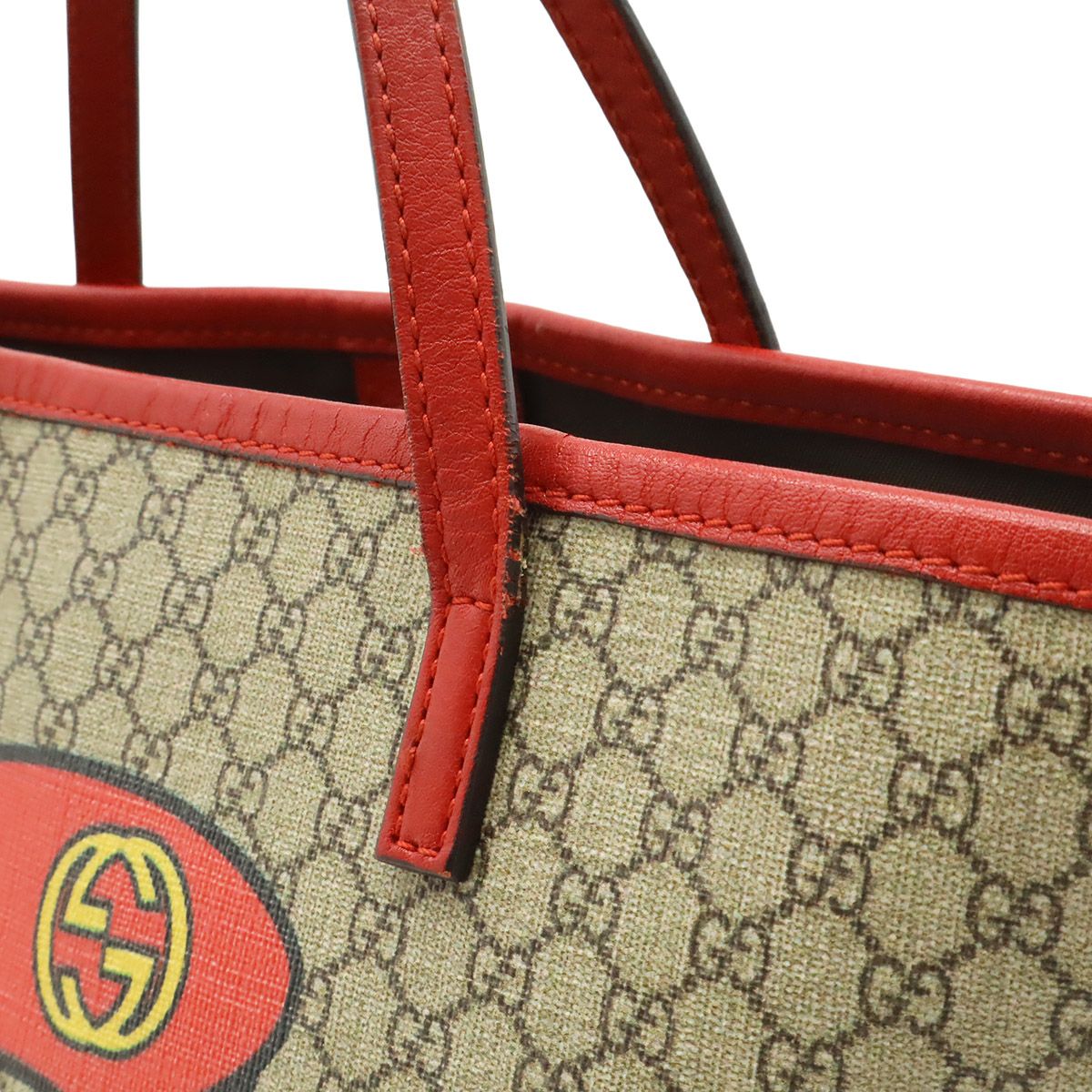 Gucci Micro GG Children's Line Tote Mini Handbag Leather Beige — view 8