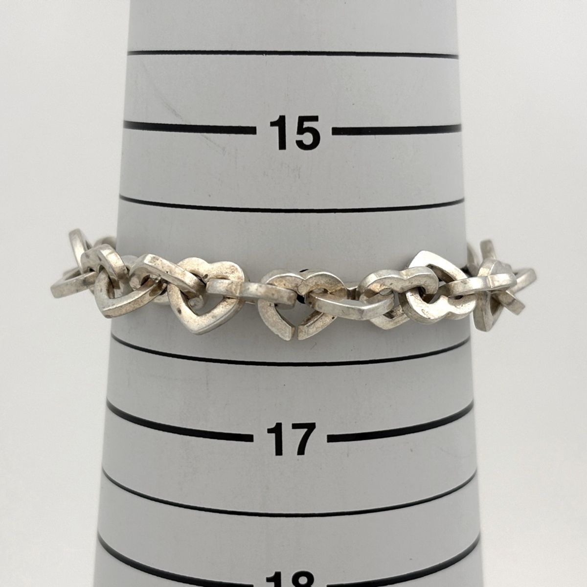 Tiffany & Co Heart Link Bracelet 925 Sterling Silver 750 Gold — view 4
