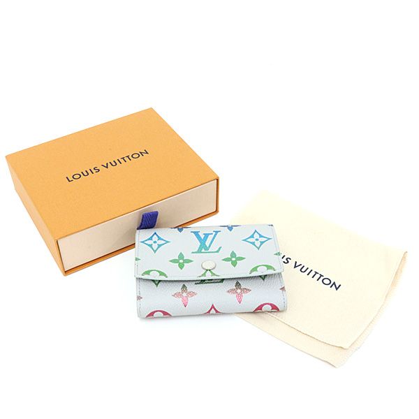 Louis Vuitton Monogram Iridescent Victor Wallet Gray Gradient Trifold — view 6