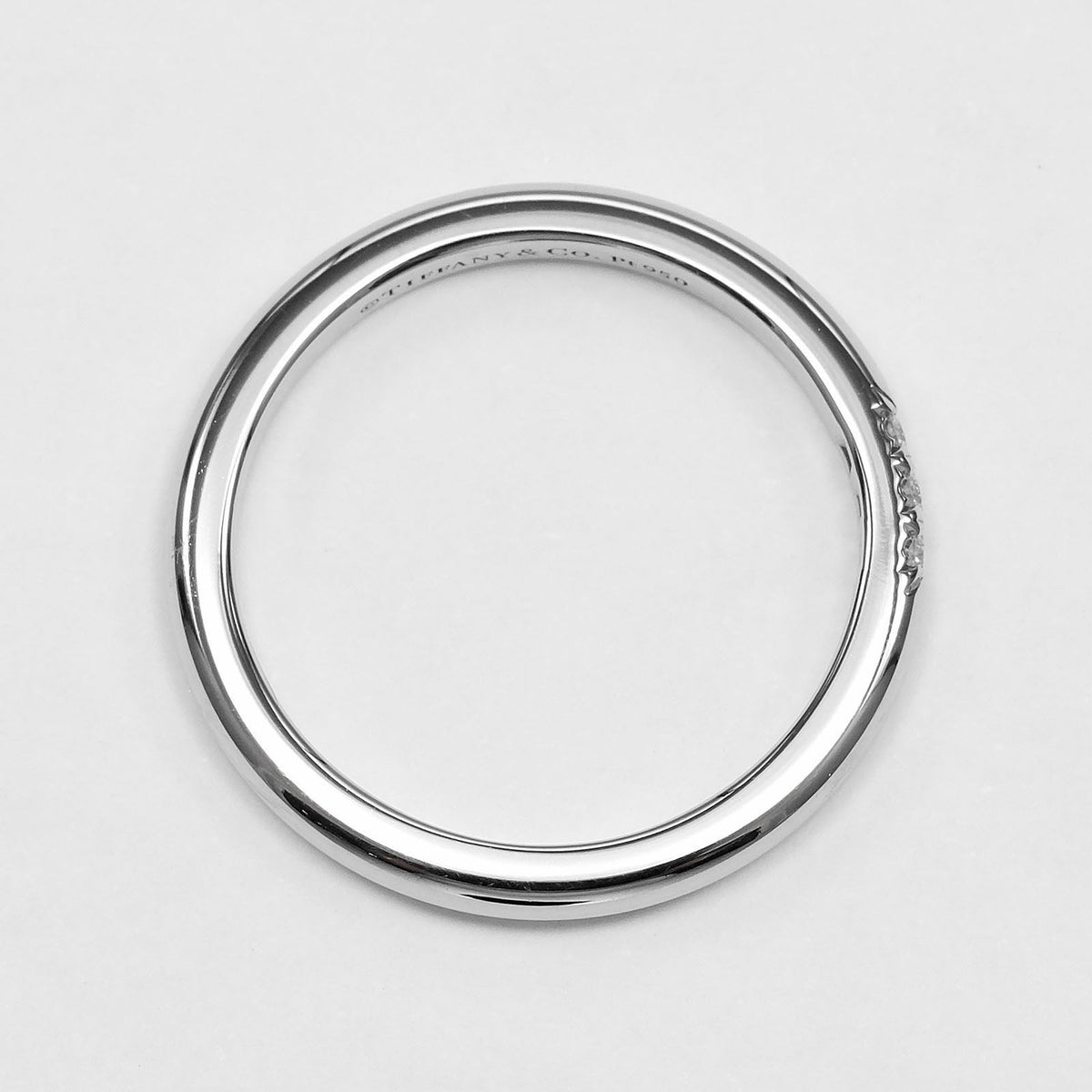 Tiffany & Co Forever Classic Band Platinum Diamond Ring — view 8
