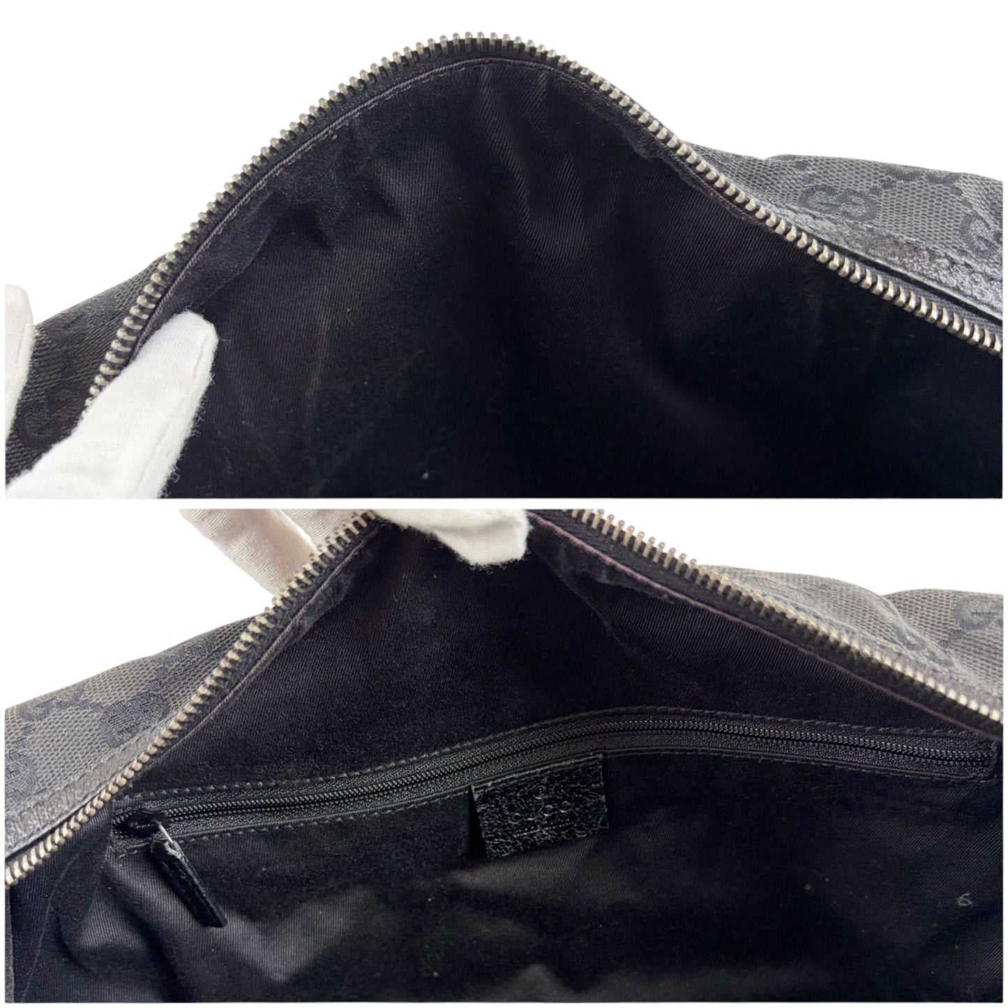 Gucci GG Canvas Mini Boston Bag Black — view 8