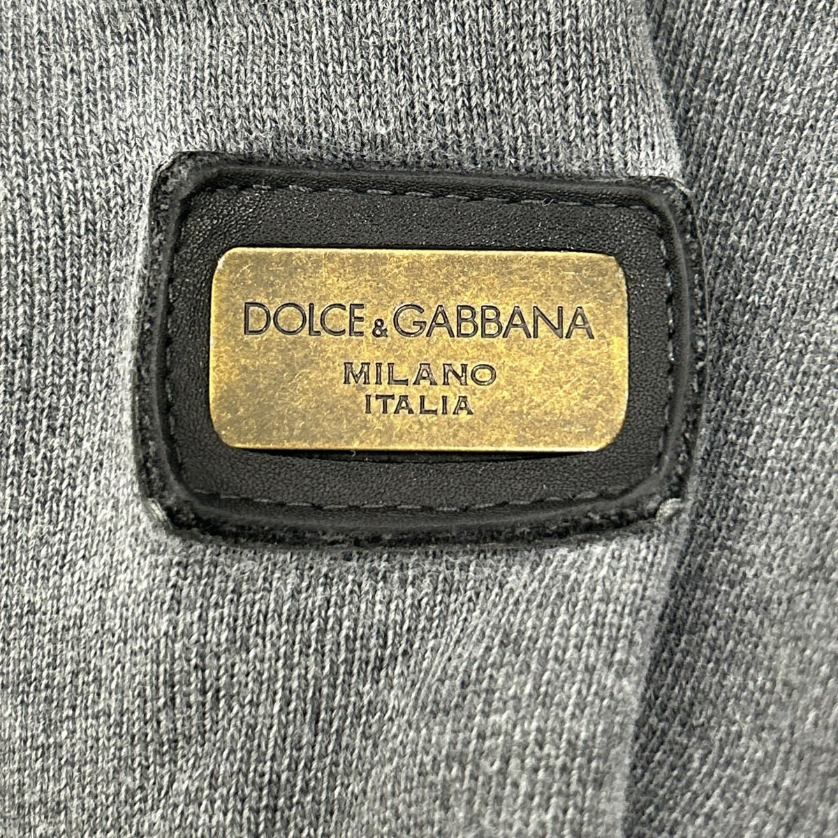 Dolce & Gabbana Gray Cotton Logo Plate Zip Up Hoodie 54 — view 8
