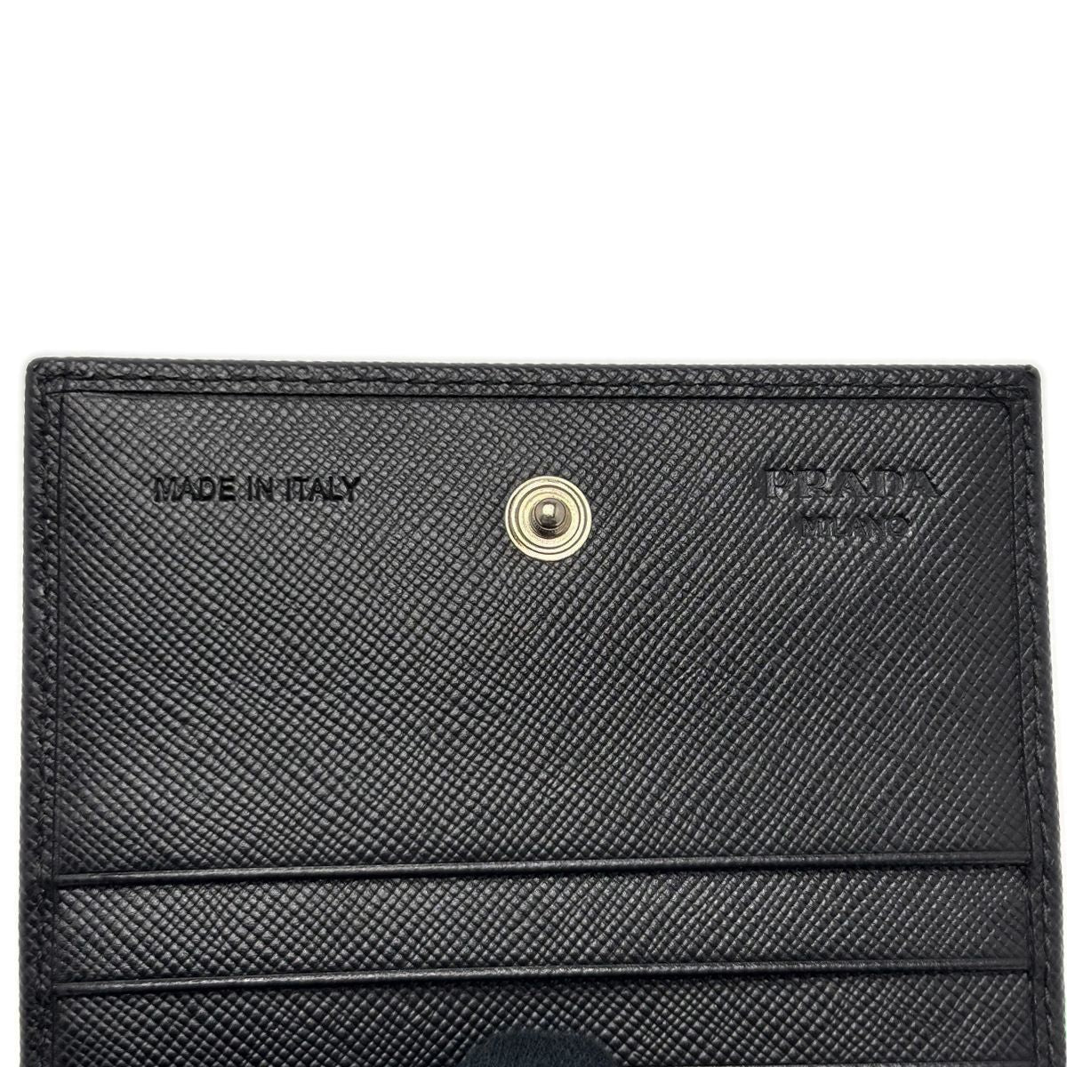 Prada Card Case Saffiano Leather Black — view 8