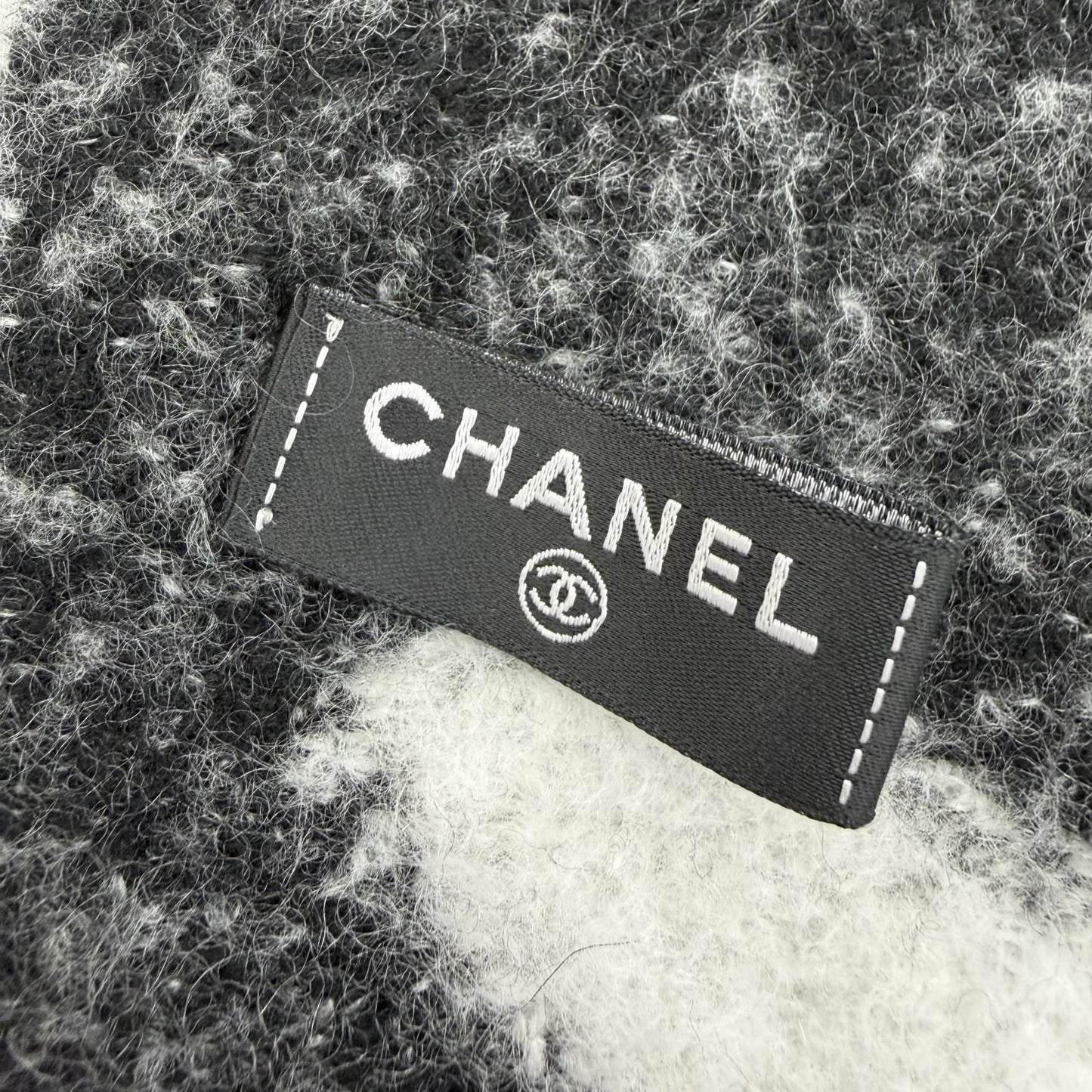 Chanel Cashmere Silk Blend CC Logo Scarf — view 8
