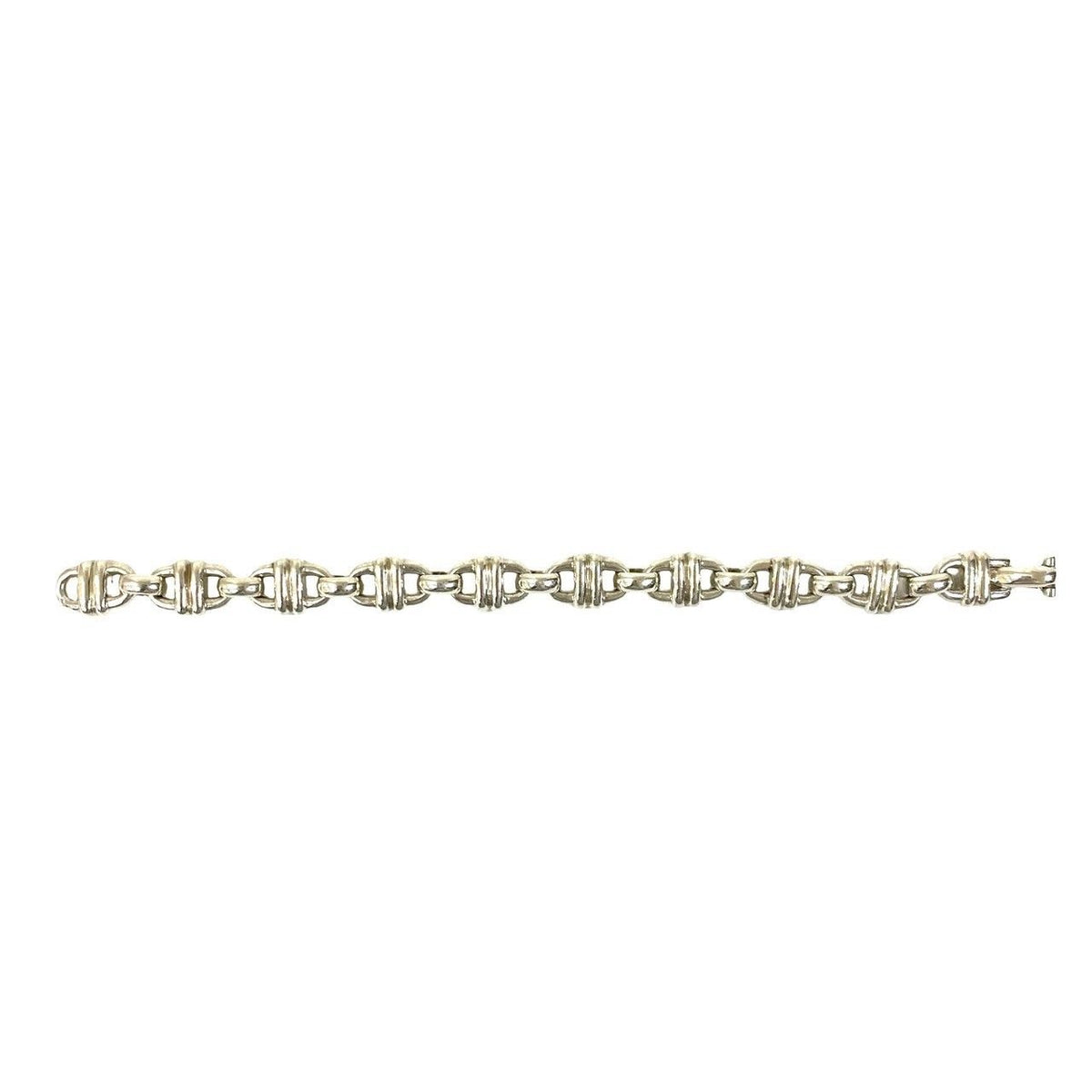 Hermes Vintage Cybele 925 Sterling Silver Chain Bracelet Bangle — view 6