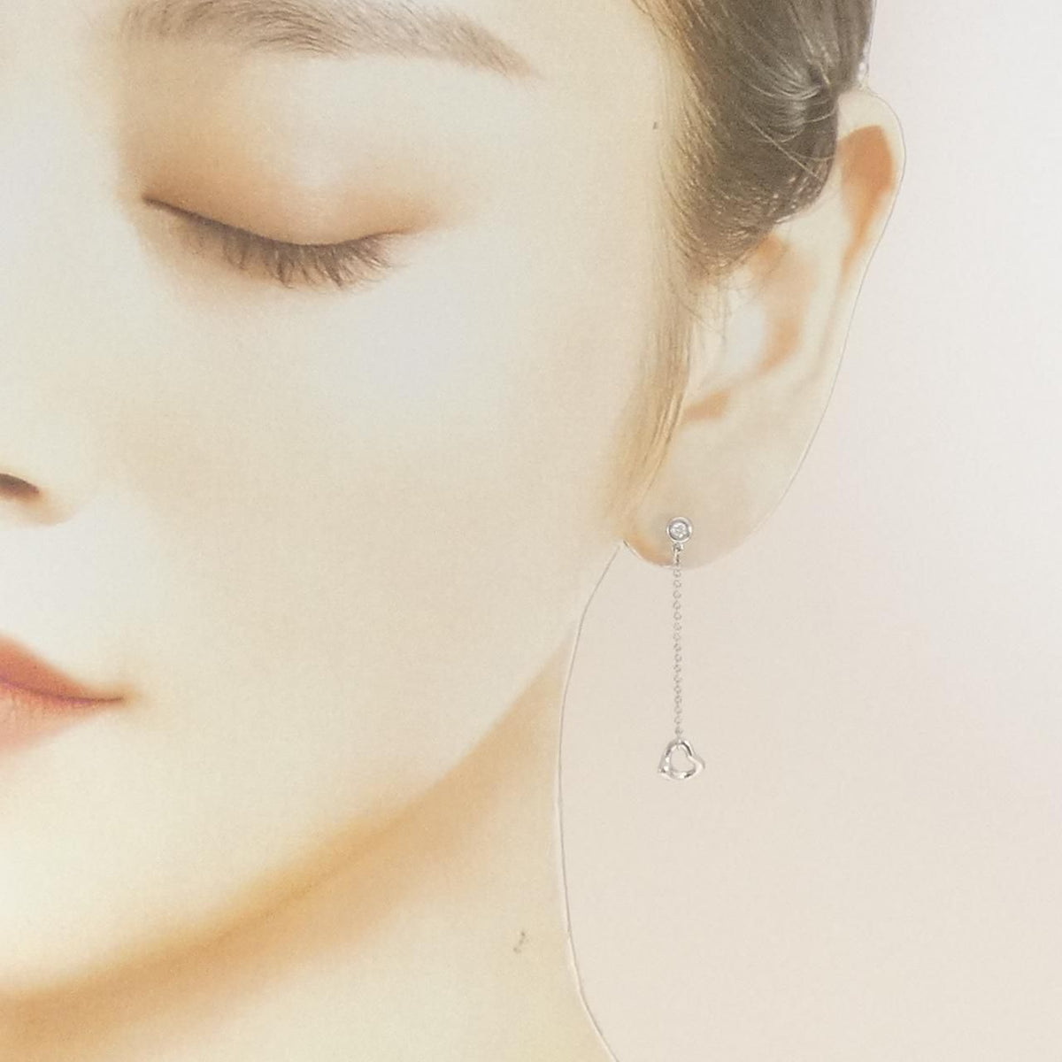 Tiffany & Co Open Heart &diamond by the Yard Earrings — view 4