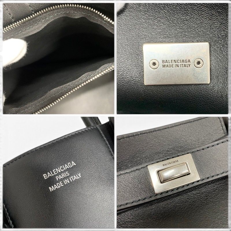 Balenciaga Bel Air Tote Black Silver Carry All Handbag — view 8