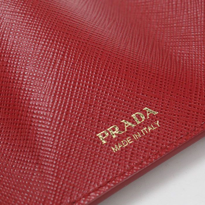 Prada Saffiano Leather Trifold Wallet Calfskin — view 8