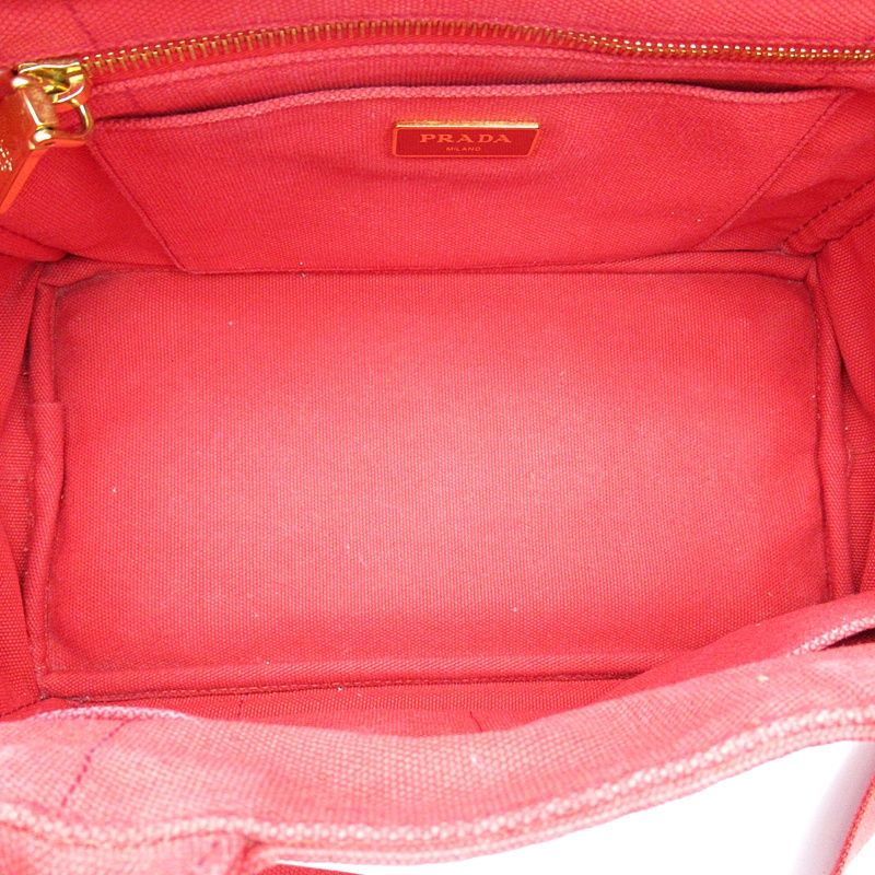 Prada Canapa 2-Way Tote TPM Canvas Handbag — view 7