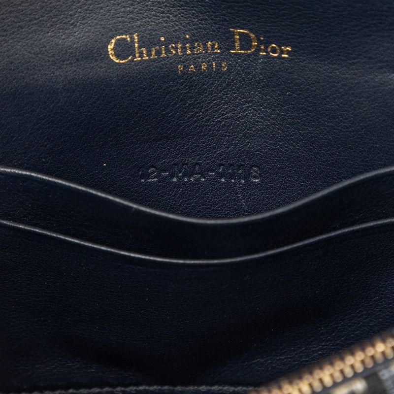 Dior Oblique Trotter Saddle Waist Bag Navy Beige Canvas Leather — view 6