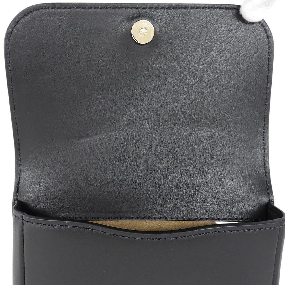 Max Mara Leather M 2-Way Shoulder Pouch Handbag Black — view 7