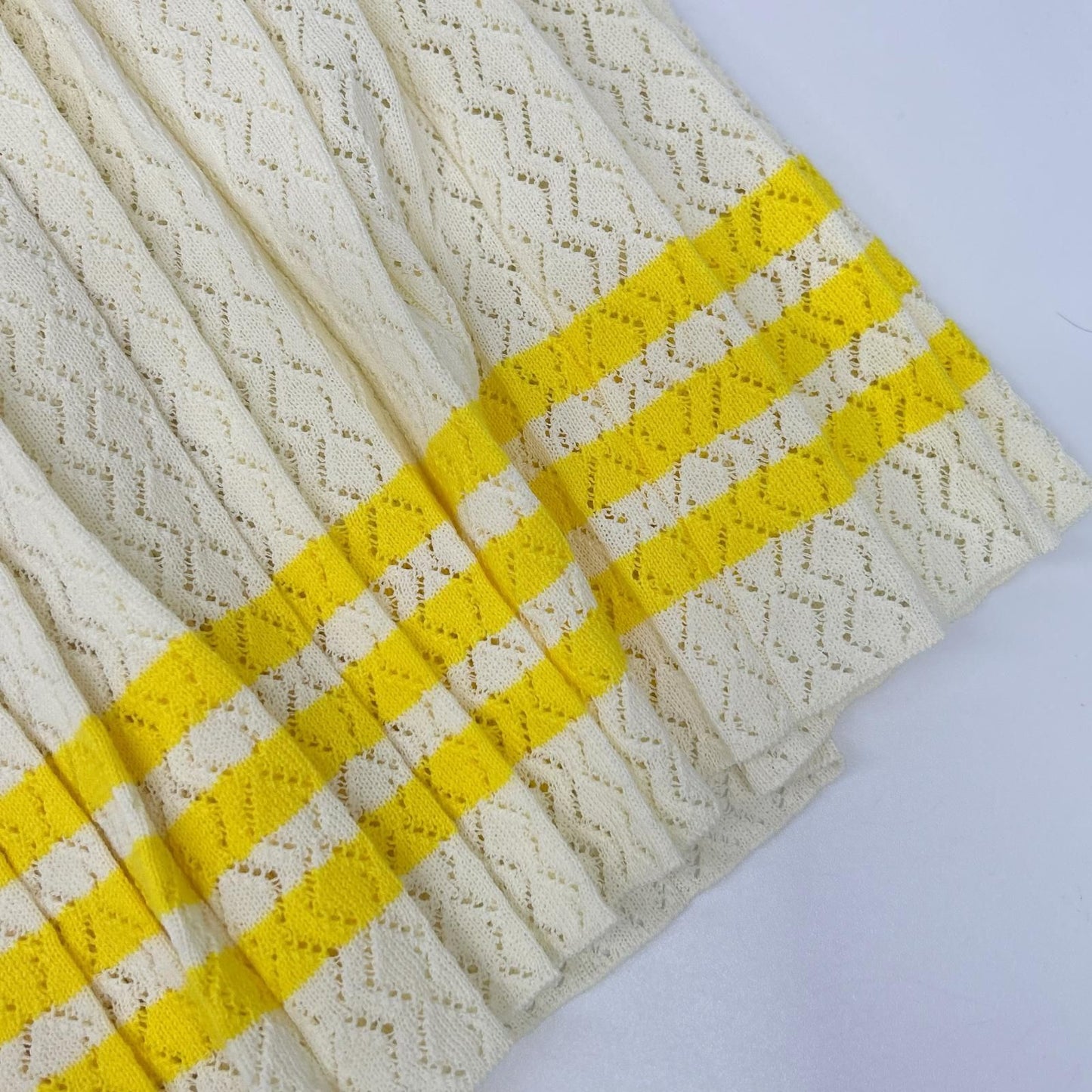 Gucci Adidas Ivory Cotton 3 Stripes Pleated Knit Skirt — view 8