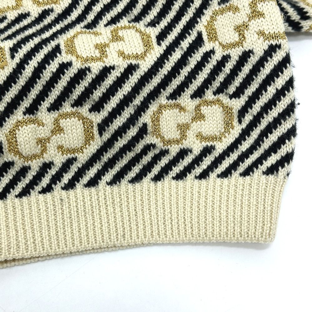 Gucci Dress Lame GG Pattern Wool White — view 8