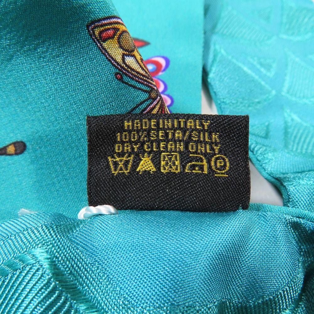 Bvlgari Butterfly Sherry Scarf Ribbon Bandana 100% Silk All Over Print — view 5