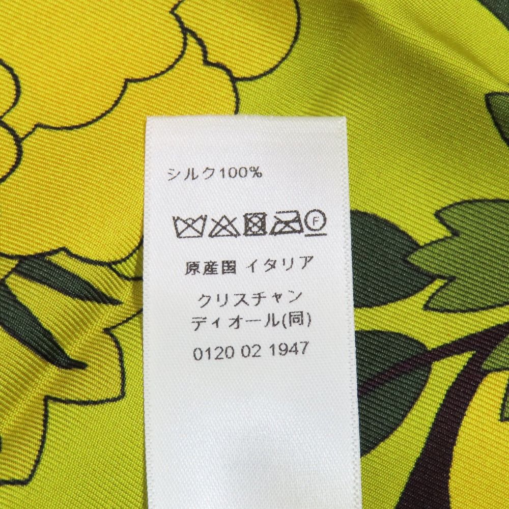 Dior Flower Halter Neck Silk Top Shirt Blouse Yellow — view 8