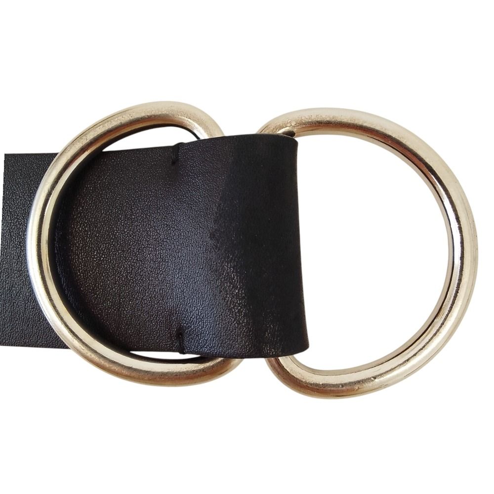 Prada Wide Leather Ring Belt 75 30 Black — view 8