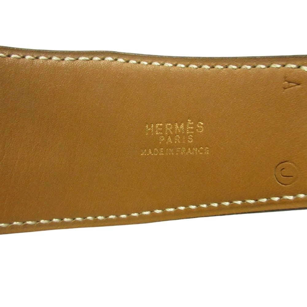 Hermes Horse Buckle Reversible Belt Vintage Black Brown Gold — view 7