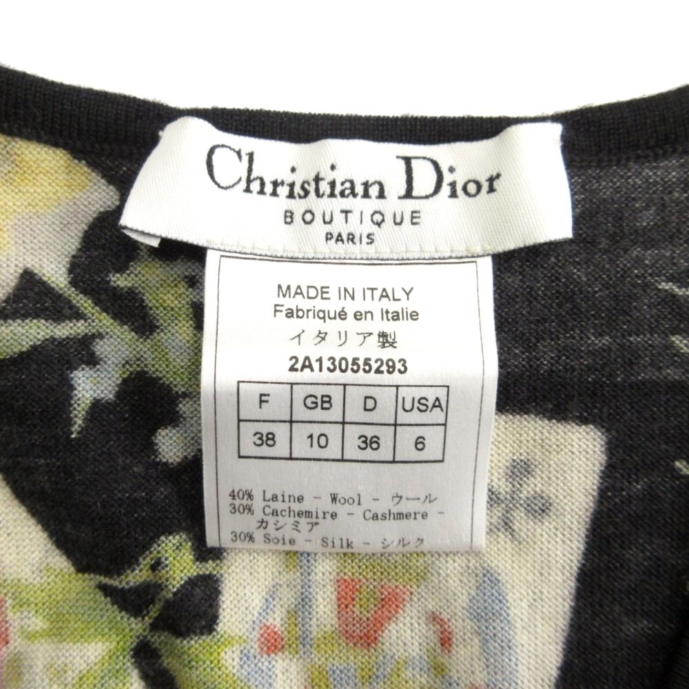 Dior Galiano Era Playing Cards Vest Knit Wool Cashmere 38 Black — view 5