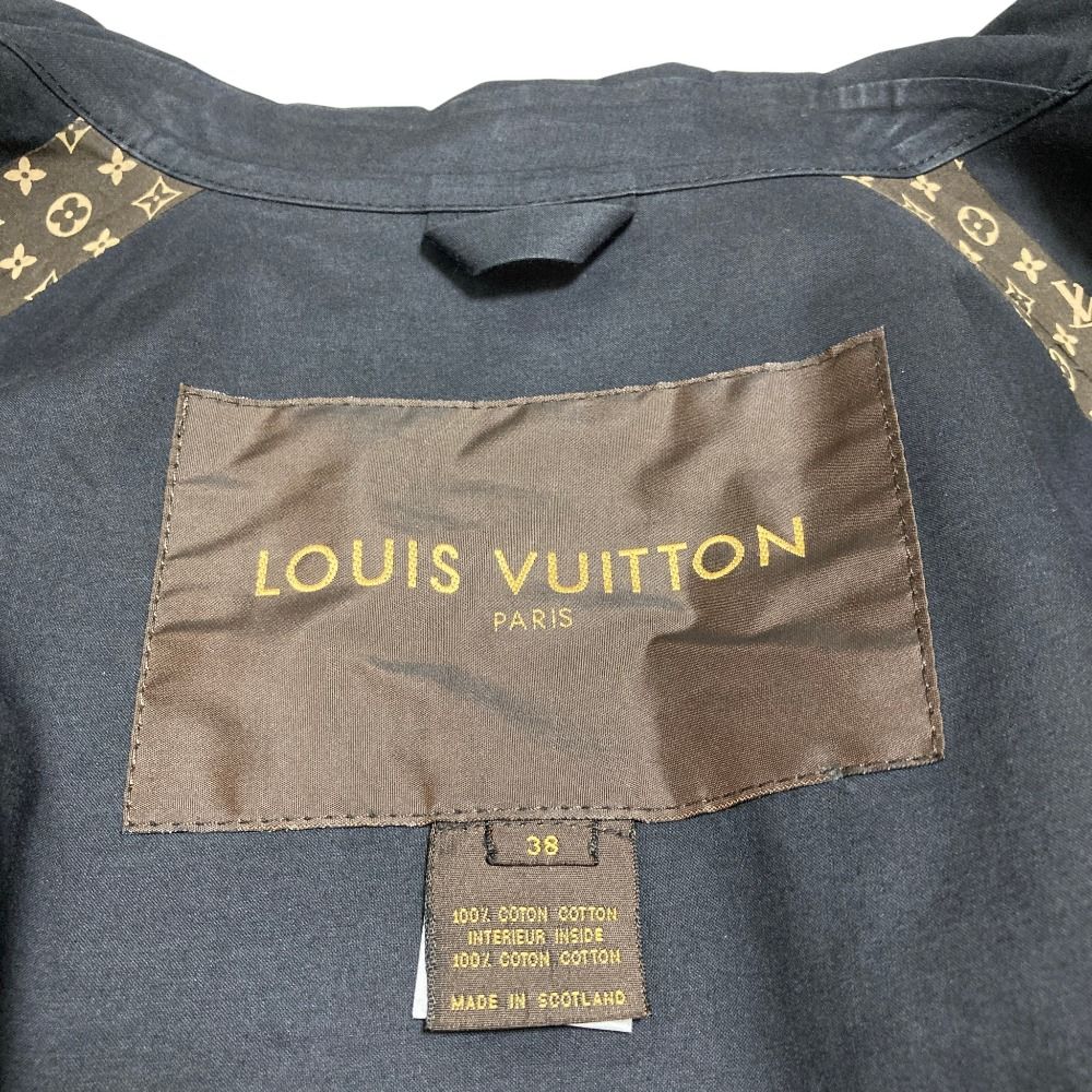 Louis Vuitton Mackintosh Lining Monogram Rubberized Soutien Collar Coat 38 Black — view 8