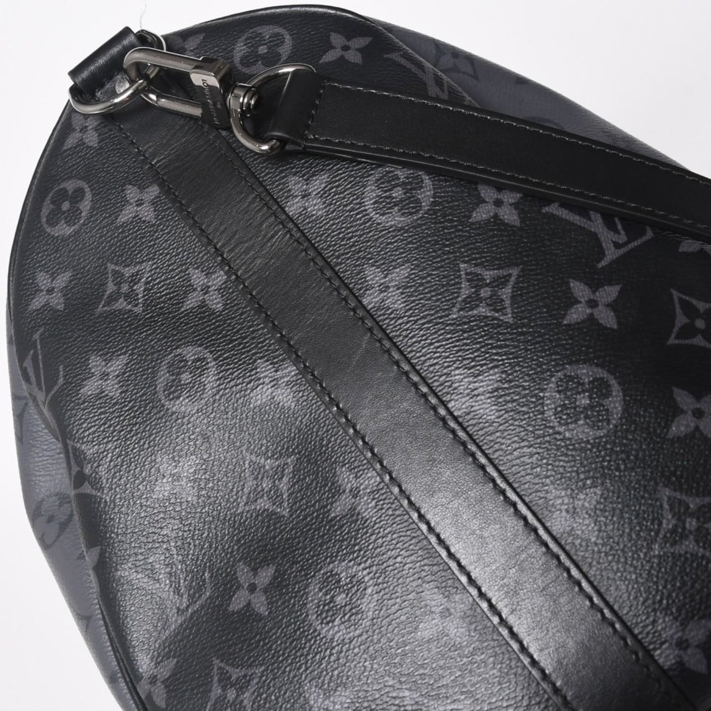 Louis Vuitton LV Keepall Bandouliere 50 Black Gray Silver — view 8