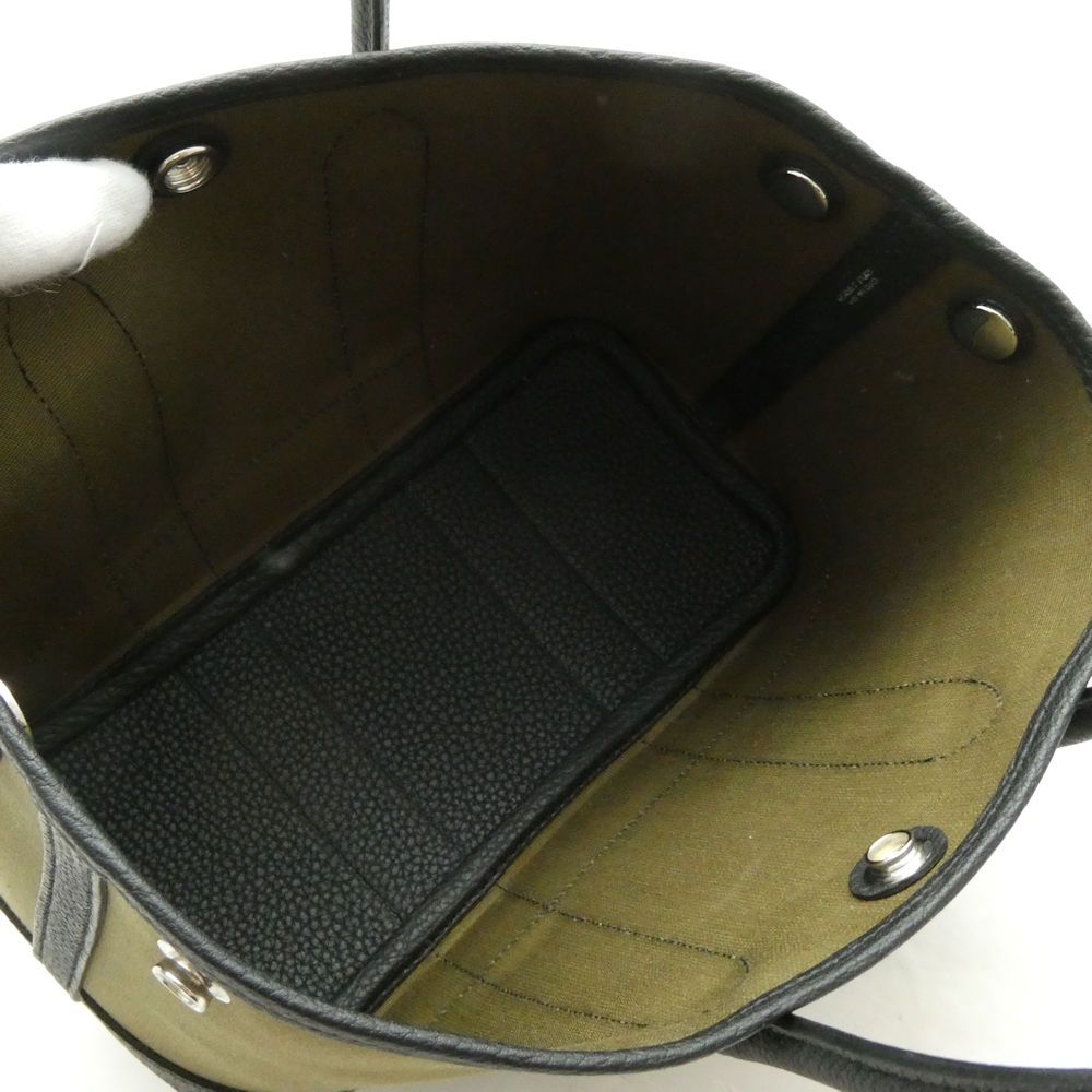 Hermes Neo Garden 23 Handbag Olive Noir Silver — view 8